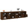 vidaXL Sideboard mit LED-Leuchten Braun Eichen-Optik 283x37x67 cm