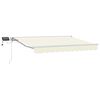 vidaXL Manueller Markisenrahmen mit LEDs Creme und Wei&szlig; 2,5 x 2 m