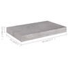 vidaXL Schweberegale 4 Stk. Betongrau 40x23x3,8 cm MDF