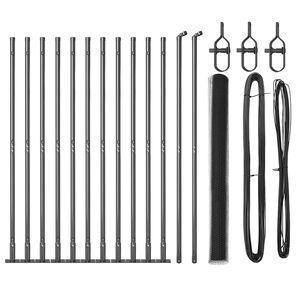 vidaXL Sechseckzaun mit Betonsockel 25 x 1,6 m PVC-beschichteter Stahl