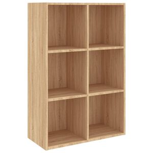 vidaXL B&uuml;cherregal/Sideboard Sonoma-Eiche 66x30x98 cm Holzwerkstoff
