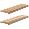 vidaXL Fensterb&auml;nke 2 Stk. Unbehandelt 80x20x2 cm Massivholz Eiche