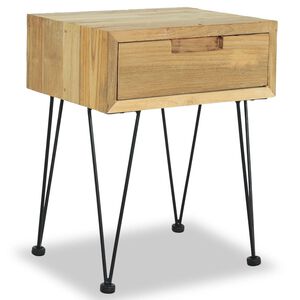 vidaXL Nachttisch 40x30x50 cm Massivholz Teak