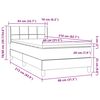 vidaXL Boxspringbett mit Matratze Hellgrau 80x210 cm Samt