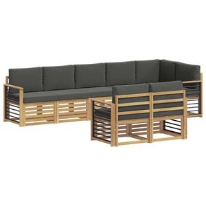 vidaXL Outdoor-Sofagarnitur 8 stk. Wei&szlig; und Anthrazit Polyester