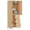 vidaXL Highboard Sonoma-Eiche 69,5x34x180 cm Holzwerkstoff