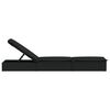 vidaXL Sonnenliege 1 Stk. mit Auflage Schwarz 201x55x62 cm Poly Rattan