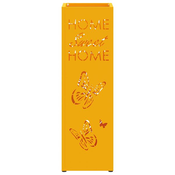 vidaXL Sonnenschirmhalter Senf 15,5 x 15,5 x 49 cm Metall