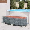 vidaXL Spa-Einstiegsstufe Grau Poly Rattan 92&times;45&times;25 cm