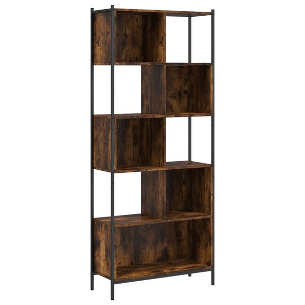 vidaXL Bücherregal Räuchereiche 72x28x172 cm Holzwerkstoff
