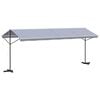 vidaXL Freistehende Markise Blau und Wei&szlig; 600x300 cm Stoff und Stahl