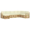 vidaXL Outdoor-Sofagarnitur 8 pcs Wei&szlig; und Creme 308 x 190 x 73 cm