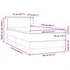 vidaXL Boxspringbett mit Matratze Hellgrau 80x210 cm Samt