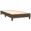 vidaXL Boxspringbett mit Matratze Dunkelbraun 100x200 cm Stoff