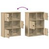 vidaXL Bücherregal Sonoma-Eiche 60x24x76,5 cm Holzwerkstoff