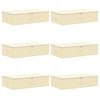 vidaXL Aufbewahrungsbox 6 stk. Vliesstoff 70 x 40 x 18 cm 50,4 L Creme
