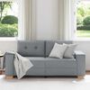 vidaXL Zweisitzer-Sofa Hellgrau 140 cm Stoff