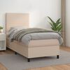 vidaXL Boxspringbett mit Matratze Cappuccino-Braun 80x200cm Kunstleder