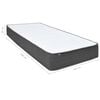 vidaXL Boxspringbett Dunkelgrau Stoff 200x200 cm