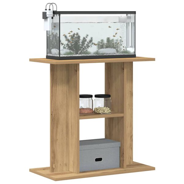 vidaXL Aquariumständer Artisan-Eiche 60x30x60 cm Holzwerkstoff