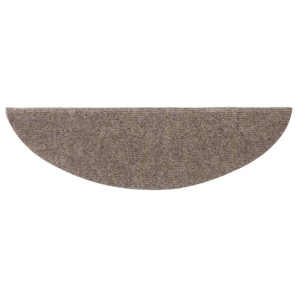 vidaXL Stufenmatten Selbstklebend 20 Stk. 56x17x3 cm Beige Halbrund