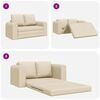 vidaXL Schlafsofa 60cm Creme Stoff