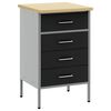 vidaXL Werkbank mit Schubladen Schwarz und Grau 50 x 55 x 85 cm
