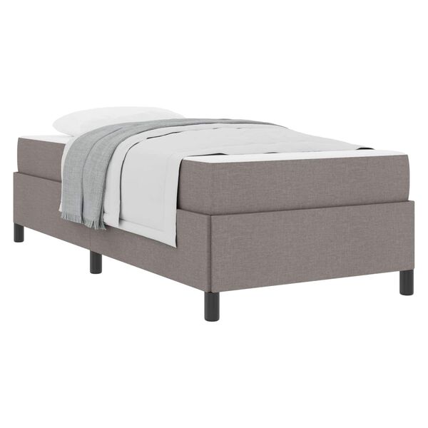 vidaXL Boxspringbett Taupe 90 x 200 cm Stoff