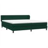 vidaXL Boxspringbett mit Matratzen Dunkelgr&uuml;n 200x210 cm Samt