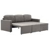 vidaXL Modulares 3-Sitzer-Schlafsofa Taupe Stoff