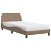 vidaXL Bett mit Matratze "Dover" Cappuccino-Braun 100x200 cm Kunstleder