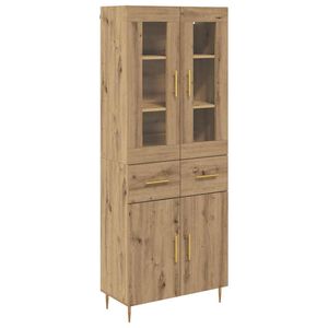 vidaXL Highboard 2 stk. Artisan-Eiche 69,5 x 34 x 180 cm Holzwerkstoff