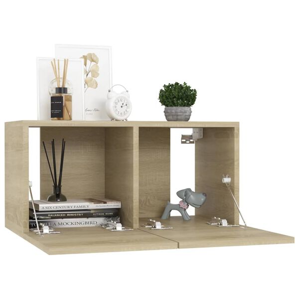 vidaXL 6-tlg. TV-Schrank-Set Sonoma-Eiche Holzwerkstoff