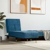 vidaXL Chaiselongue Blau Samt