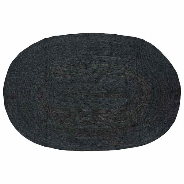 vidaXL Bereichsteppiche Oval Schwarz 152 x 245 cm Jute