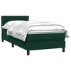 vidaXL Boxspringbett mit Matratze Dunkelgr&uuml;n 100x210 cm Samt