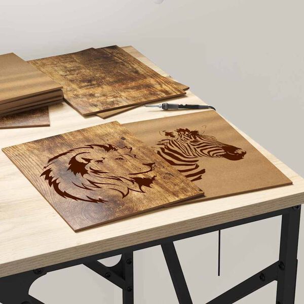 vidaXL Dekoplatten 150 pcs Räuchereiche 15 x 21 x 0.3 cm Holzwerkstoff