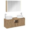 vidaXL Badezimmerschrank-Set 4 stk. Artisan-Eiche Holzwerkstoff
