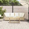vidaXL Gartensofa mit Kissen Beige Poly Rattan
