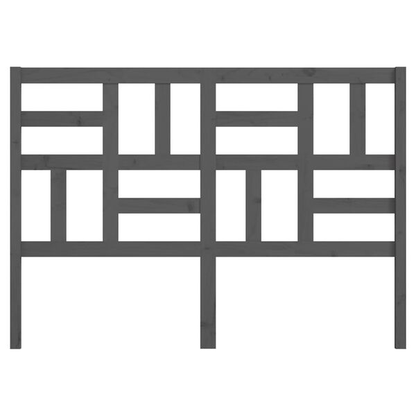 vidaXL Kopfteil Grau 126x4x104 cm Massivholz Kiefer