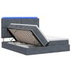 vidaXL LED-Speicherbett mit Matratze Dunkelgrau 180 x 200 cm Samt