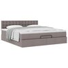 vidaXL Ottoman-Bett mit Matratze Taupe 160x200 cm Stoff