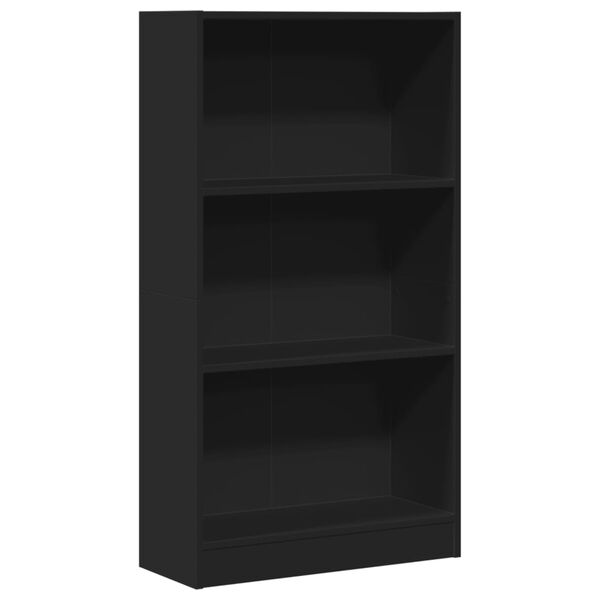 vidaXL Bücherregal Schwarz 60x24x109 cm Holzwerkstoff