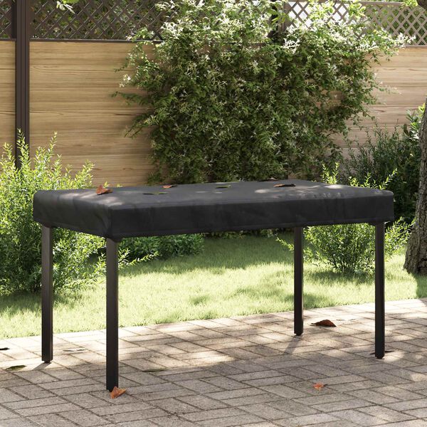 vidaXL Tischdecken Uni Schwarz 142 x 82 x 15 cm Stoff