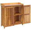 vidaXL Garten-Schrank Natur 93 x 41,5 x 98 cm Massivholz Akazie