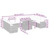 vidaXL 11-tlg. Garten-Sofagarnitur mit Kissen Beige Poly Rattan