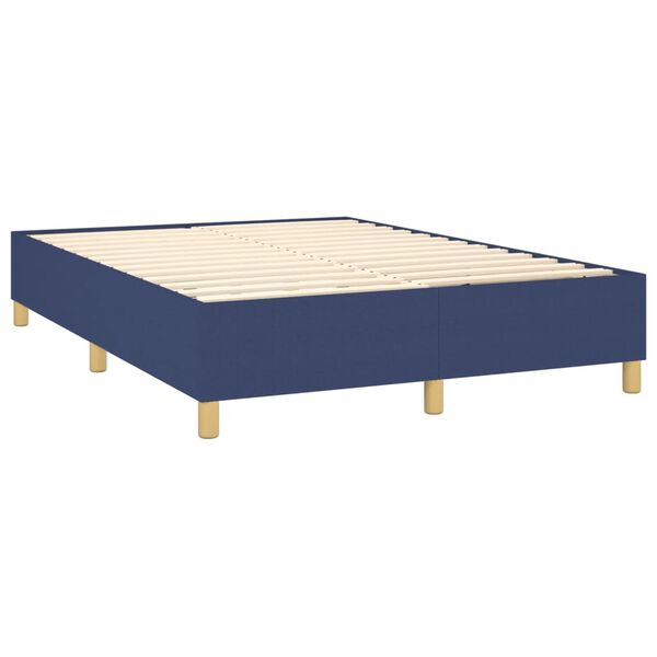 vidaXL Boxspringbettgestell Blau 140x200 cm Stoff