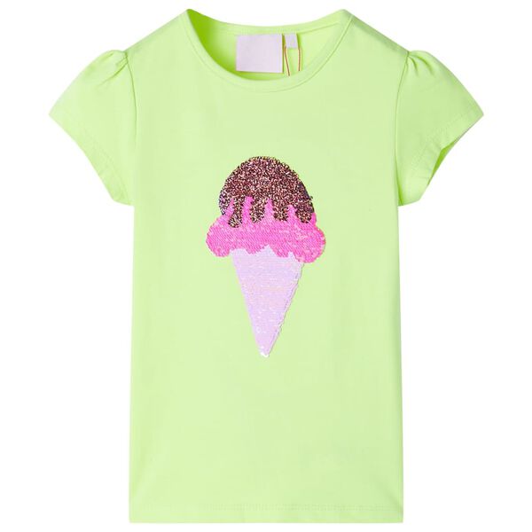 Kinder-T-Shirt Neongelb 128