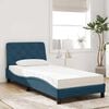 vidaXL Bett mit Matratze Blau 80x200 cm Samt