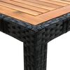 vidaXL 9-tlg. Garten-Essgruppe Poly Rattan Akazienholz Schwarz
